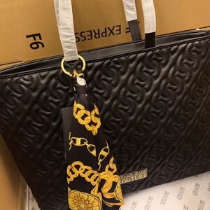 Versace Jeans Collection Black and Gold Tote